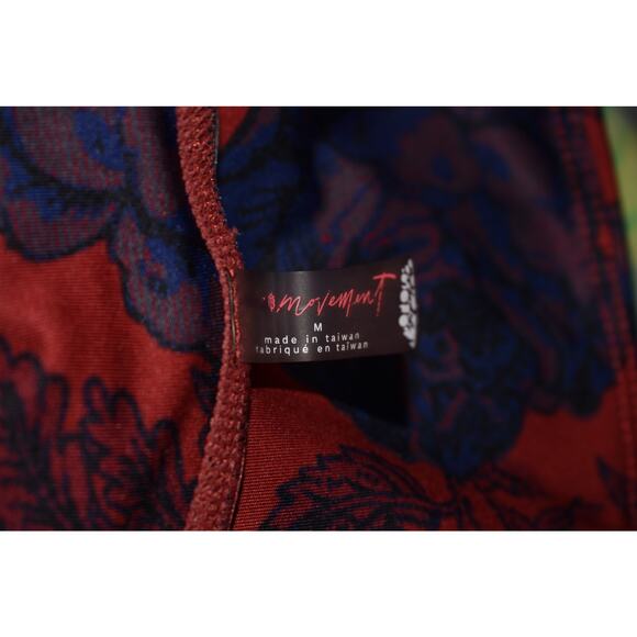 FREE PEOPLE MOVEMENT $78 Ashford Lose Control Cropped Legging Red Combo Medium - Picture 4 of 4